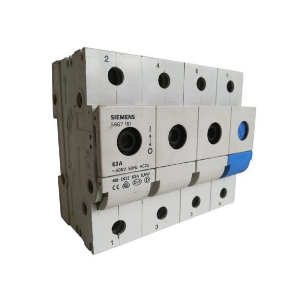 Siemens 5sg7161 seccionador portafusibles minizado d02 63a 3p n 400v